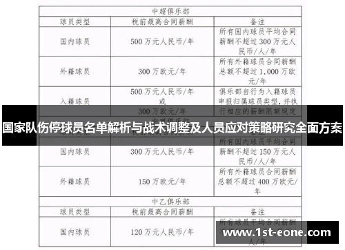 国家队伤停球员名单解析与战术调整及人员应对策略研究全面方案